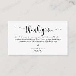 Recepción Boda Gracias, tarjeta de gabinete de guiones moder