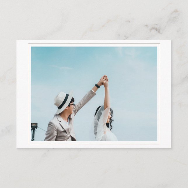 Recepción Boda Guardar la fecha con tarjeta de gabinete de f (Anverso)