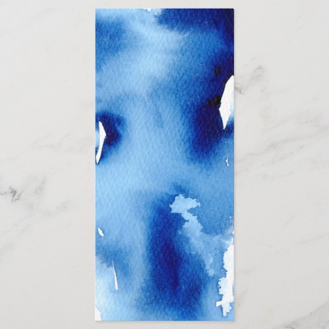 RECEPCIÓN BODA MENU elegante acuarela marina (Anverso)