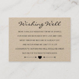 Recepción Boda romántico rústico que desea una tarjeta de bi