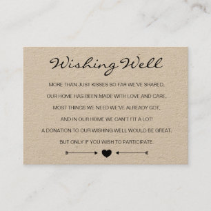 Recepción Boda romántico rústico que desea una tarjeta de bi