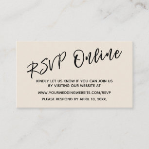 Recepción Boda RSVP Tarjeta de crédito para escritura a mano