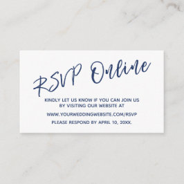 Recepción Boda RSVP Tarjeta de inserción de escritura a mano