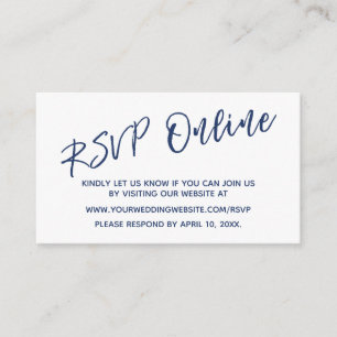 Recepción Boda RSVP Tarjeta de inserción de escritura a mano