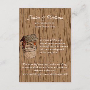 Recepción Boda Rústico Deseando Tarjeta De Alojamiento