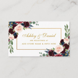 Recepción Boda Tarjeta de inserción B del Registro Azul Borg
