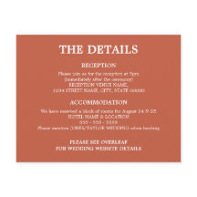 Boda Terracotta QR Código Detalles Tarjeta de Gabi