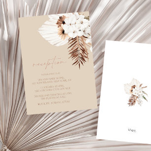 Recepción Boho Beige Pampas Boda Orquídea
