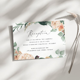 Recepción Boho Blooms Boda Tarjeta de Alojamiento