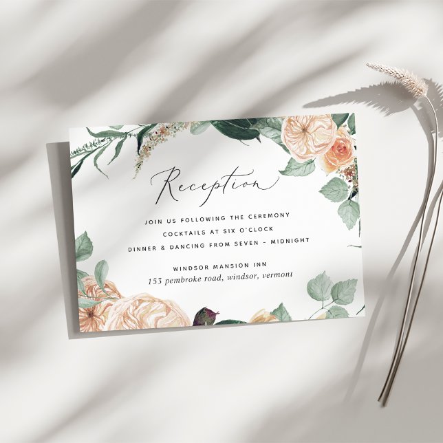 Recepción Boho Blooms Boda Tarjeta de Alojamiento (Subido por el creador)
