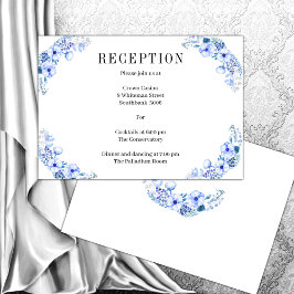 Recepción Boho Blue Floral Vintage Wedding
