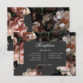 Recepción Boho Dark Peony Flowers Wedding