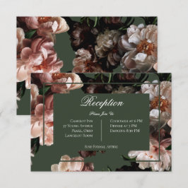 Recepción Boho Dark Peony Flowers Wedding