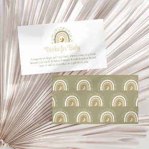 Recepción Boho Libros Neutrales de Arcoiris para Tarjeta de 