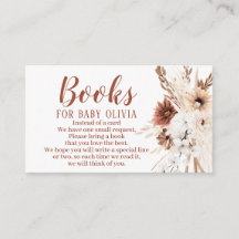 Boho Terracotta Books para la tarjeta de inscripci