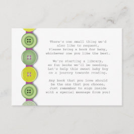 Recepción botón de corte Baby Shower Insertar tarjeta