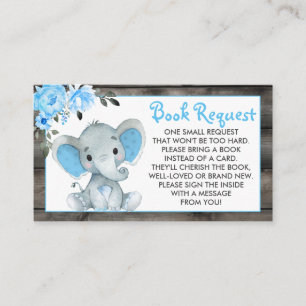 Recepción Boy Elephant tarjeta de entrada flora rústica