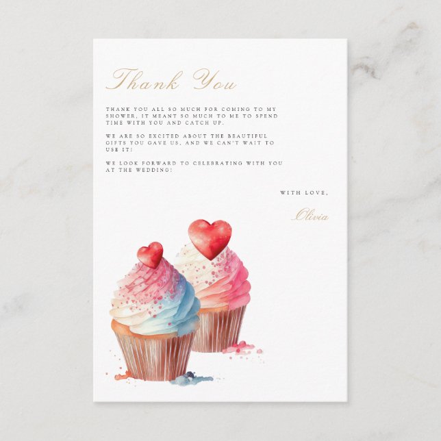 Recepción Bridal Brunch Bridal Shower - Tarjeta de agradecim (Anverso)