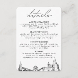 Recepción Buffalo Nueva York Boda Detalles Tarjeta de Gabine