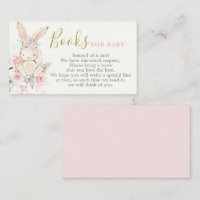 Bunny Baby Shower Chica Trae una tarjeta de libro