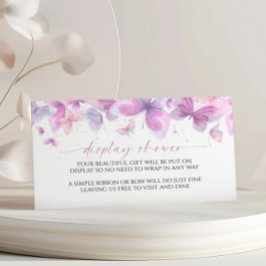 Recepción Butflies Mostrar tarjeta de gabinete de Baby Showe