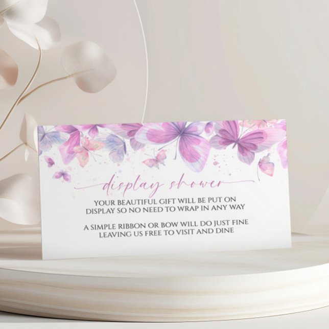 Recepción Butflies Mostrar tarjeta de gabinete de Baby Showe (Subido por el creador)