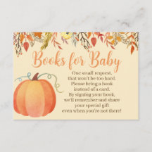 Caer en los libros de Baby Shower para las tarjeta