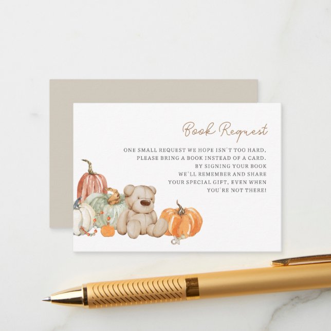 Recepción Calabaza otoñal en libros de juguetes para tarjeta (Anverso/Reverso In Situ)