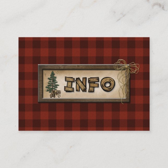 Recepción Camping, Glamping, Tarjeta de Alojamiento para Bod (Anverso)