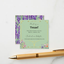 Recepción Campos de lavanda Tarjeta de cierre de Boda occide