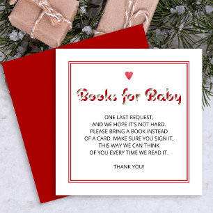 Recepción Candy Cane Books para bebé con tarjeta de inserció
