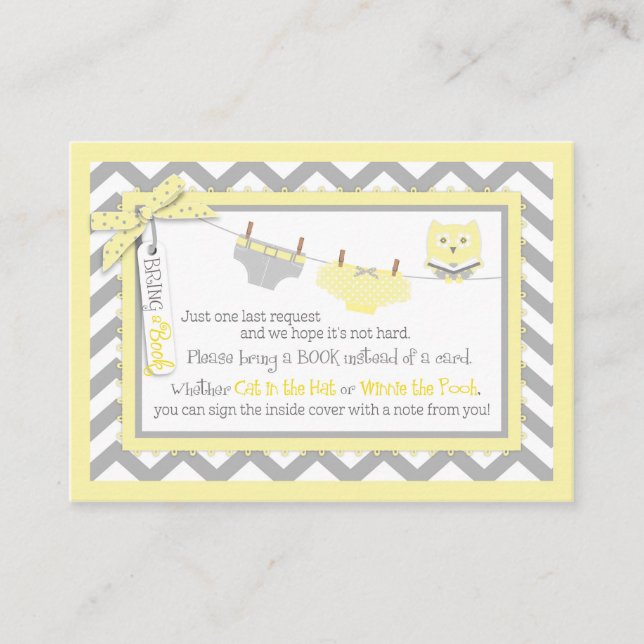 Recepción Chevron Tutu Tie Diapers Owen traer una tarjeta de (Anverso)