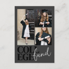 Recepción Chic Foto Moderna de Carbón para Tarjeta de Gradua