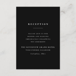 Recepción clásica de bodas en negro