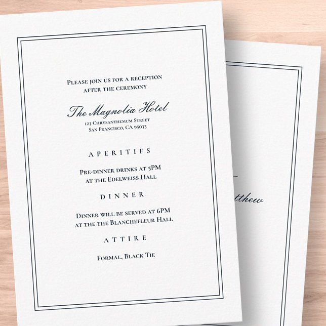 Recepción clásica y elegante de bodas (Subido por el creador)