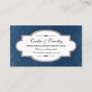 Recepción Classy Damask Wedding Website tarjeta de presentac