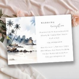 Recepción Coastal Bali Beach Palm Tree Wedding
