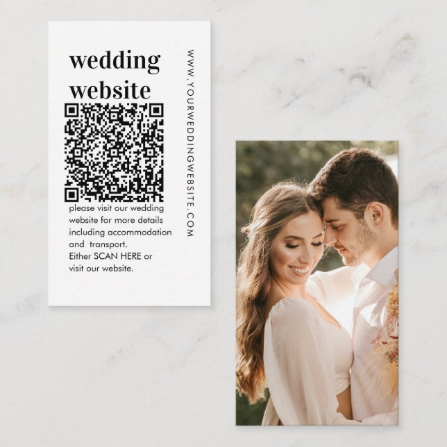 Recepción Código QR Tarjeta de cierre de sitio web negrita B (Anverso / Reverso)