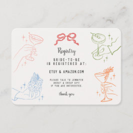 Recepción Colorida tarjeta de registro del Fiesta de cóctele