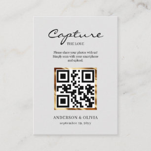 Recepción Compartir fotos de Boda con tarjeta de gabinete de