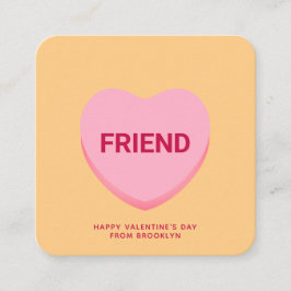 Recepción Conversación de naranja amigo corazón tarjeta de S