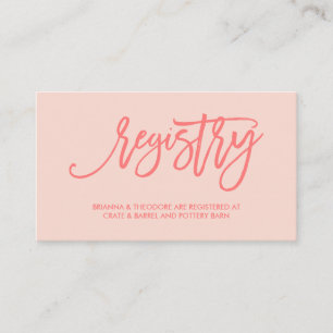 Recepción Coral de la tarjeta de registro de Boda con carta