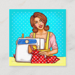 Recepción Coser / Seamstress #2 Gabinete / Tarjeta de visita