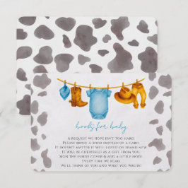 Recepción Cowboy Books para el niño con tarjeta de inserción