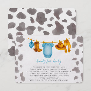 Recepción Cowboy Books para el niño con tarjeta de inserción