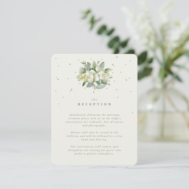 Recepción Cream Snowberry+Eucalyptus Bouquet (Anverso de pie)
