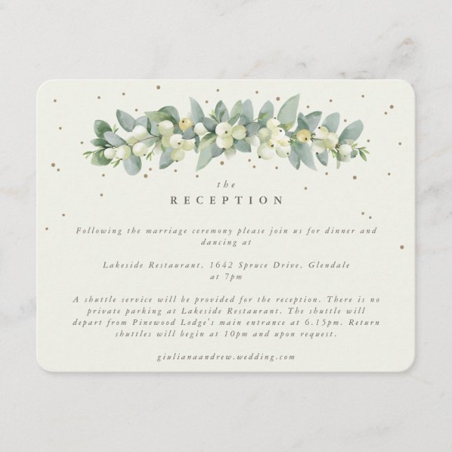 Recepción Cream Snowberry+Eucalyptus Garland (Anverso)