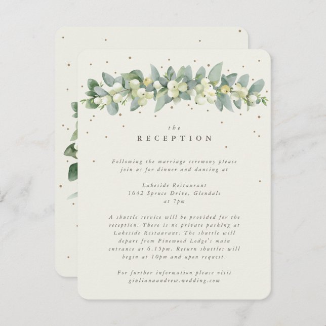 Recepción Cream Snowberry+Eucalyptus Garland (Anverso / Reverso)