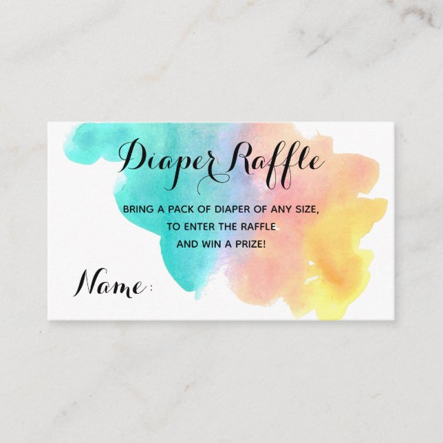 Recepción Cubierta acuática arcoiris salpicar tarjeta de can (Anverso)