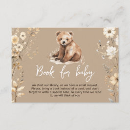 Recepción Cuello oso acuarela niño tarjeta de ducha de bebé